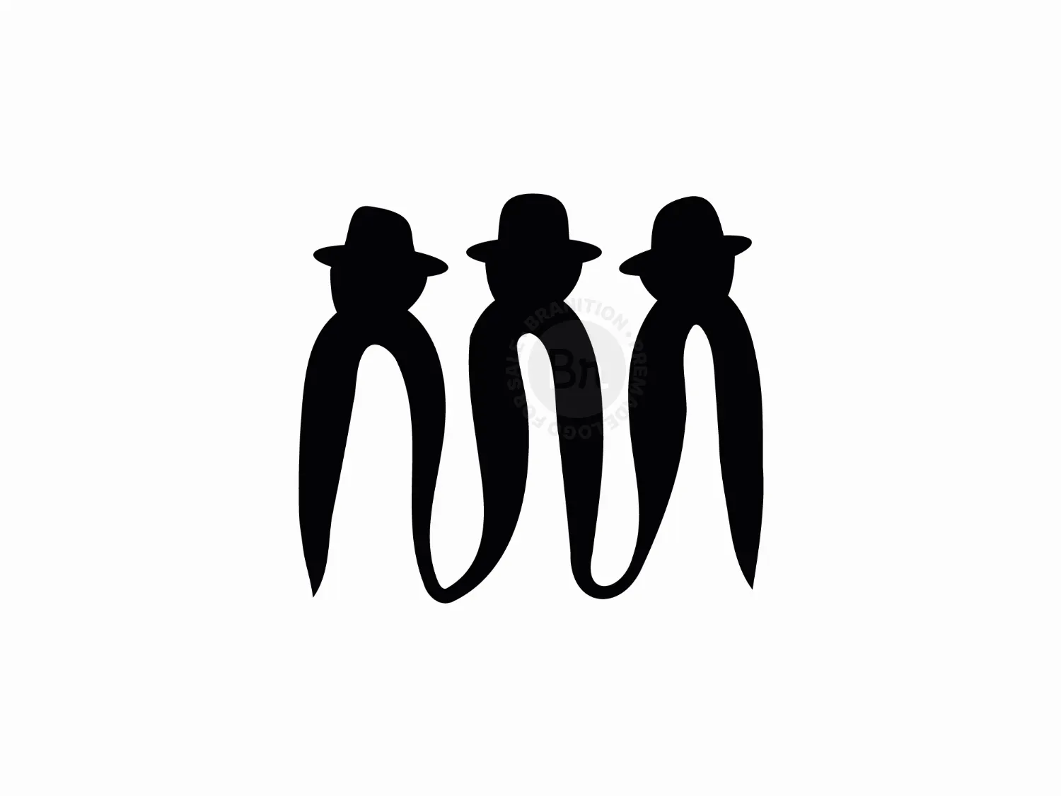 Three Abstract People In Hats