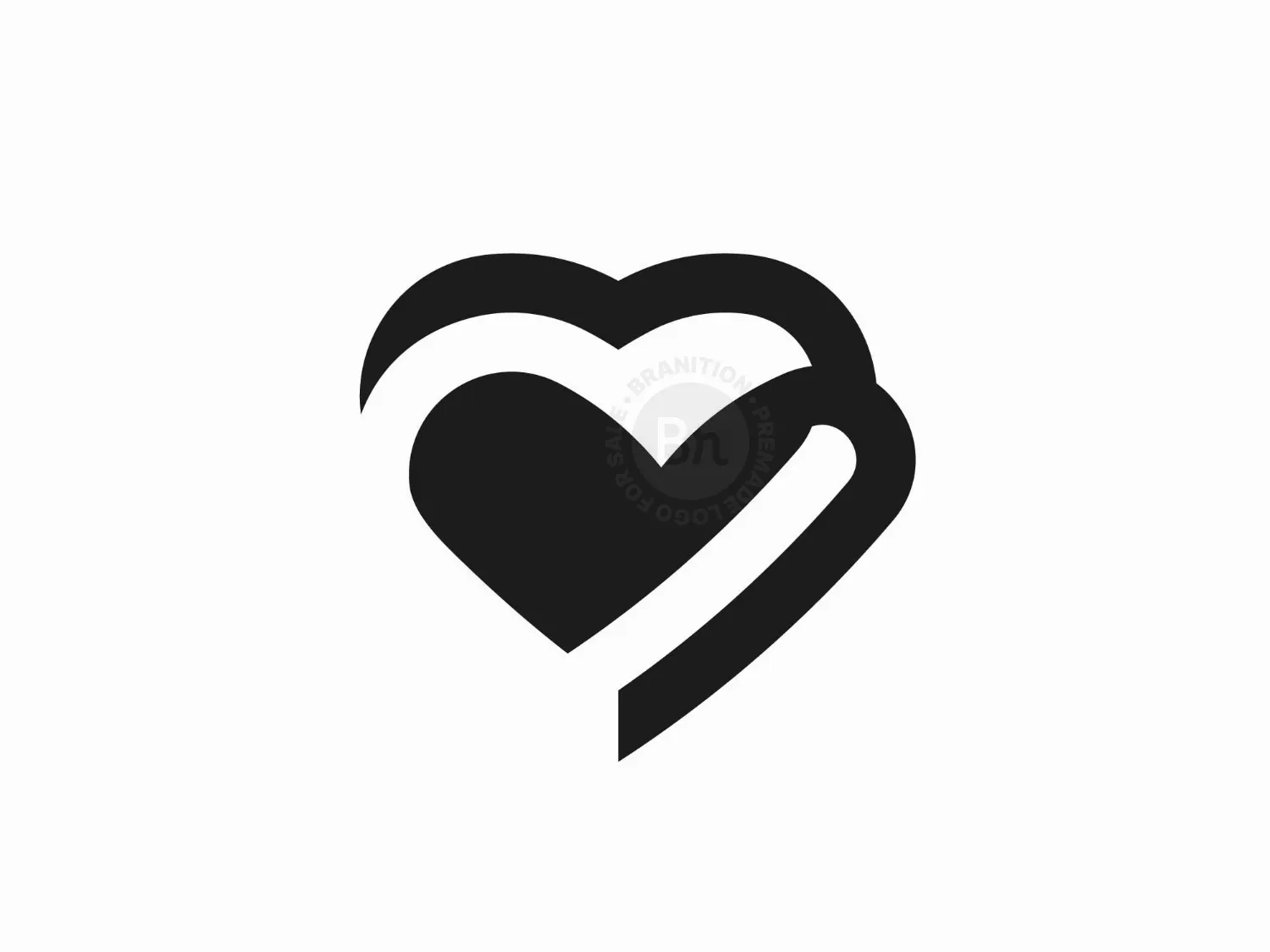 Double Heart Love Logo