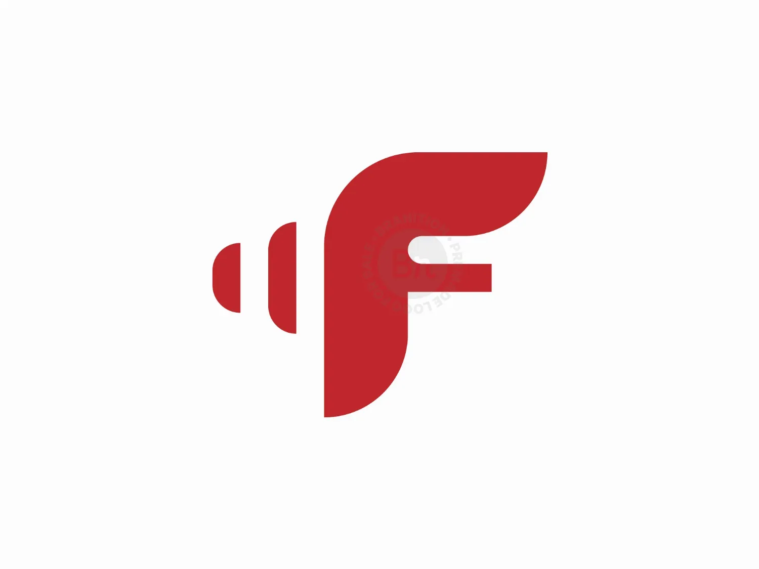 Letter F Dumbbell Logo
