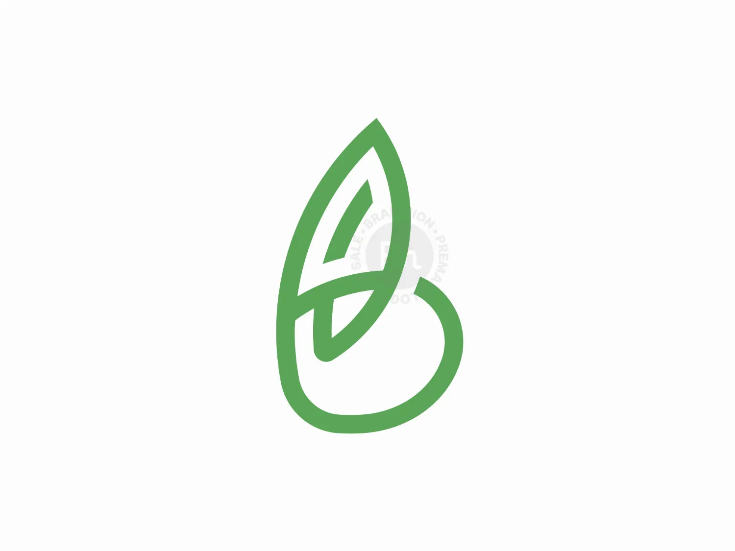 Letter B Leaf Logo