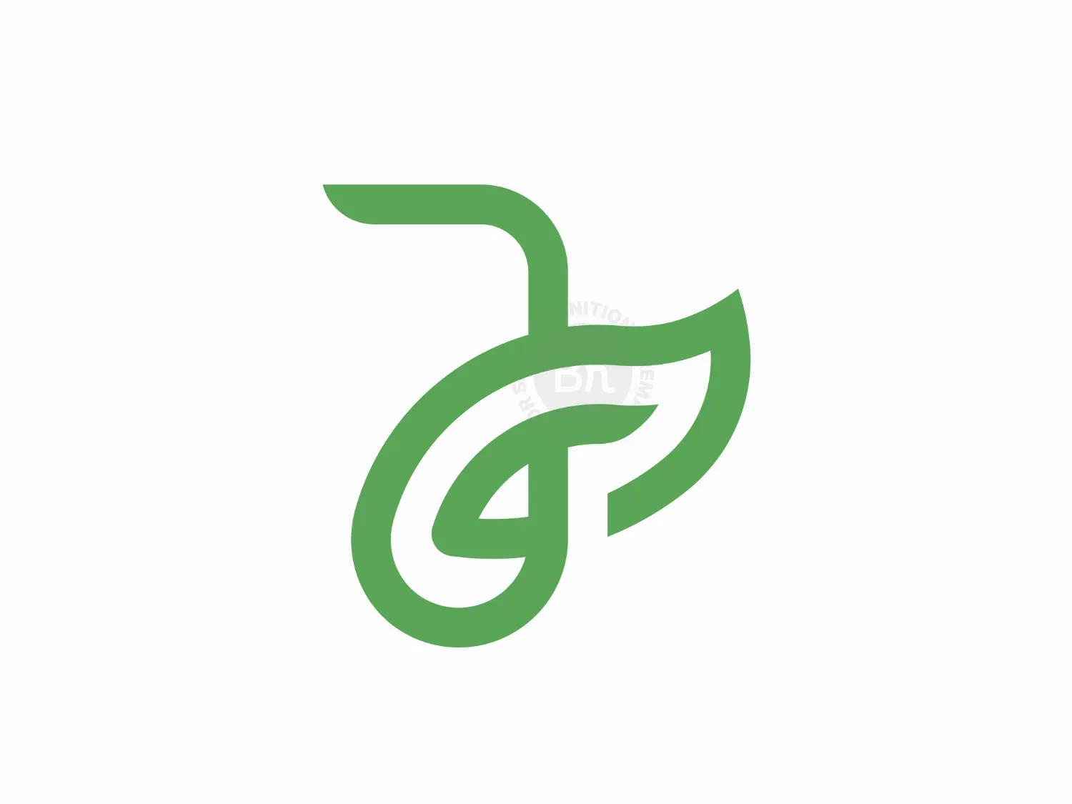 Letter J Leaf Logo