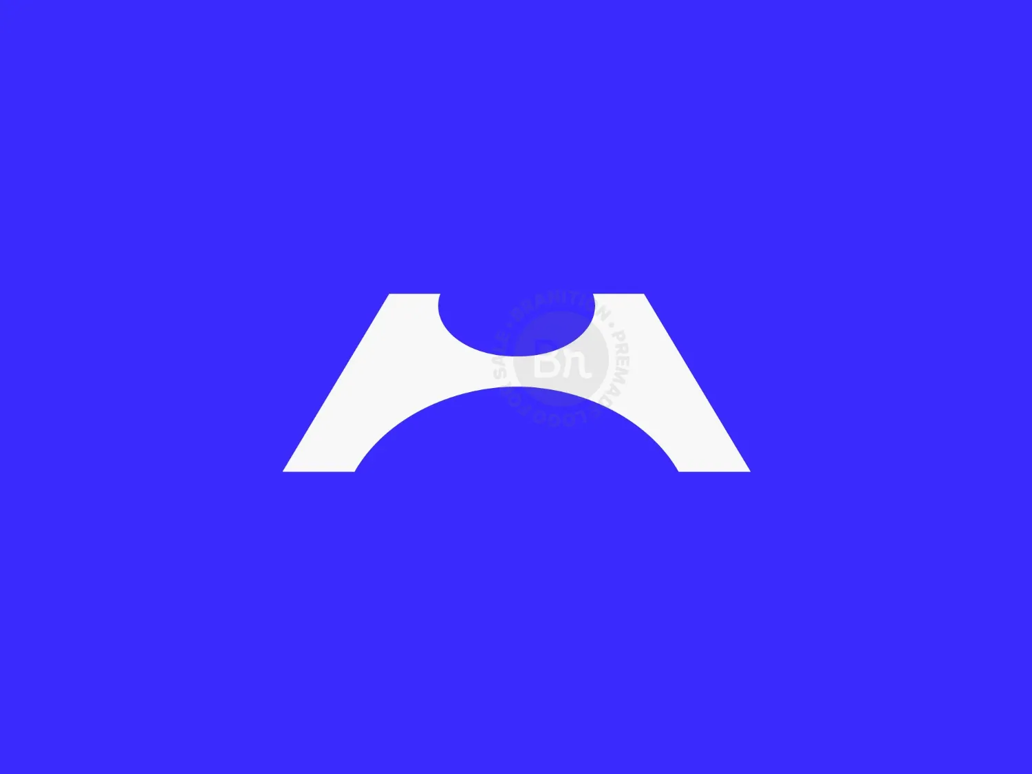 Modern Geometric Letter H Human Perspective Logo