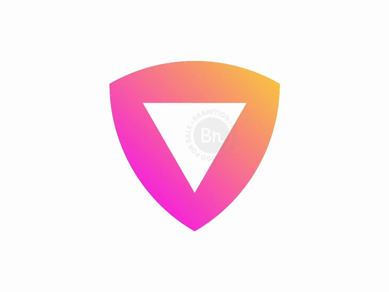 Gradient Shield Logo Concept & Arrow Mark