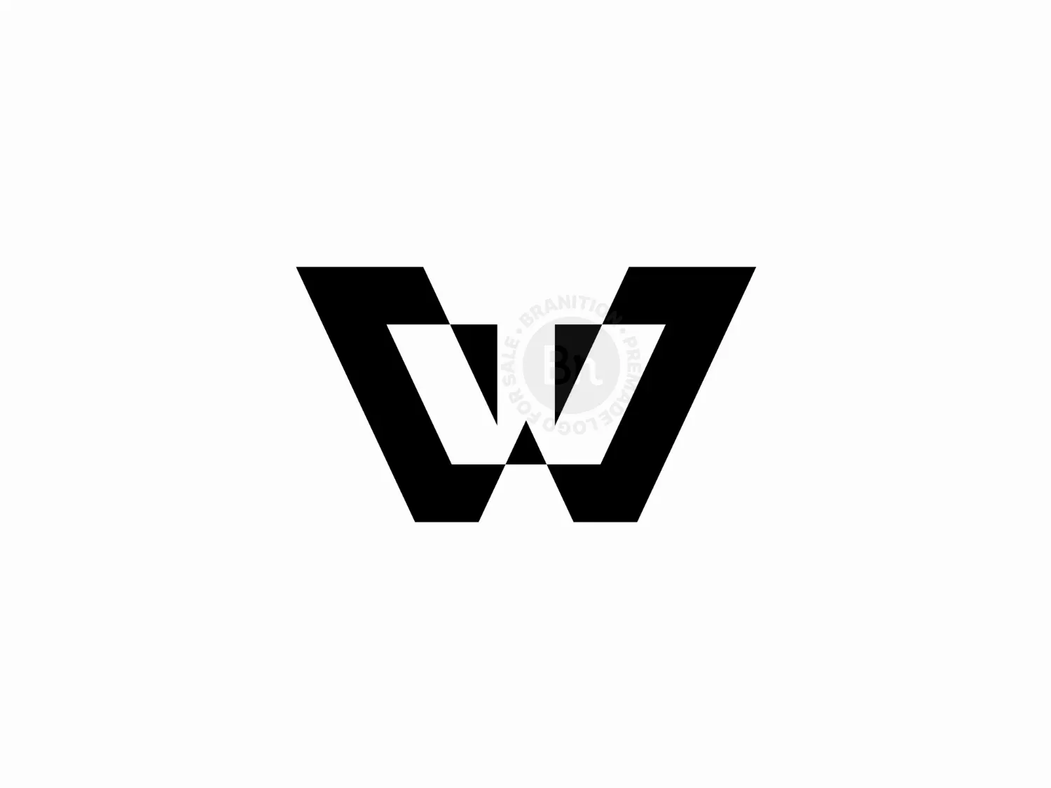 Lettermark Logo Initial W Crown