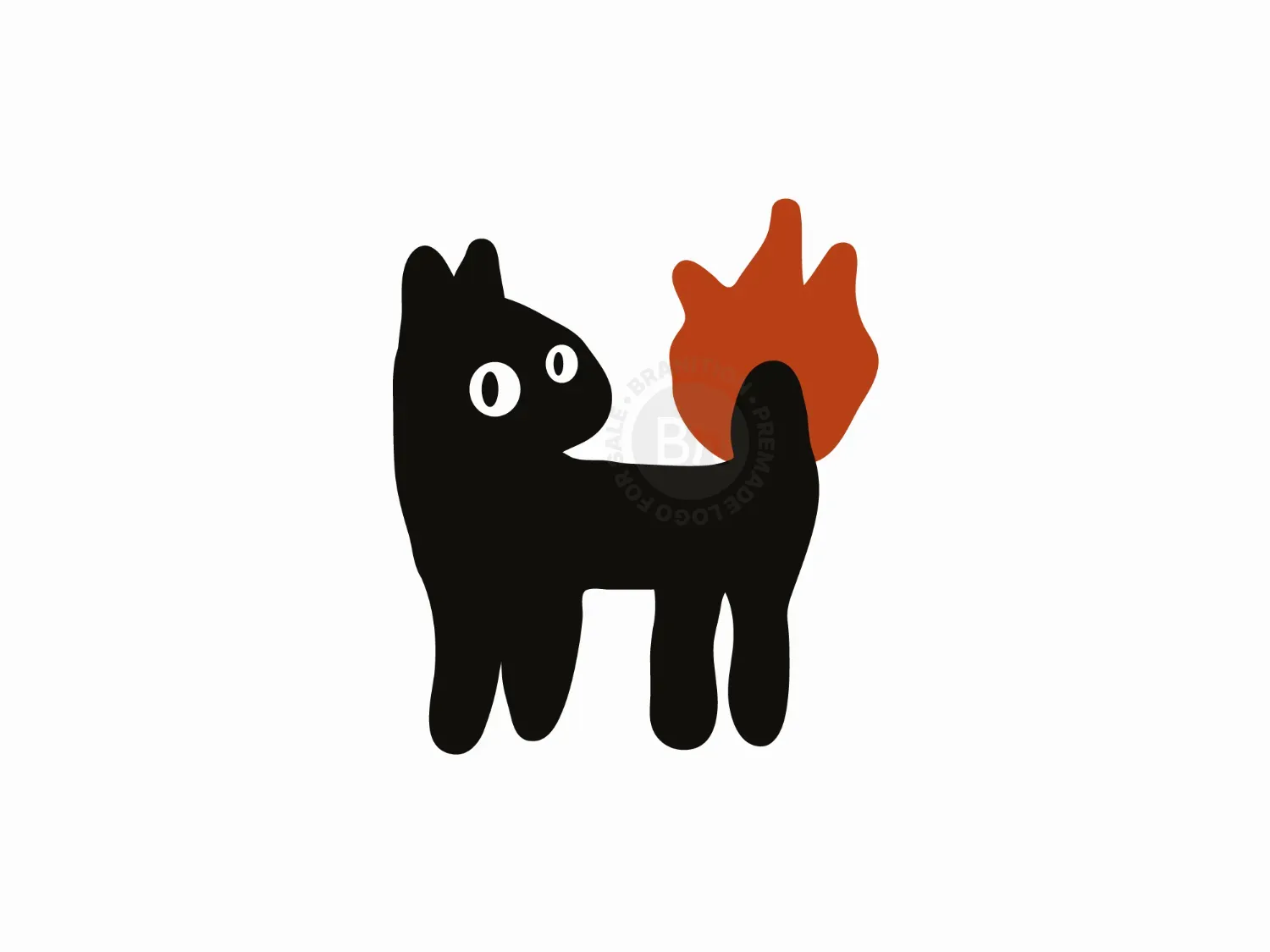 Black Cat Tail Ablaze Logo