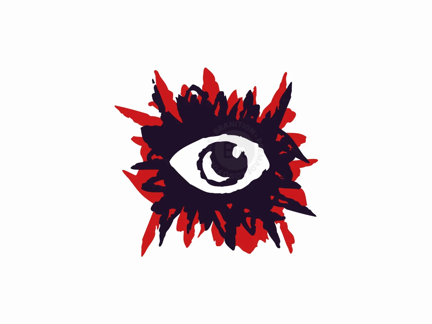 Dark Grunge Eye Design Print Logo