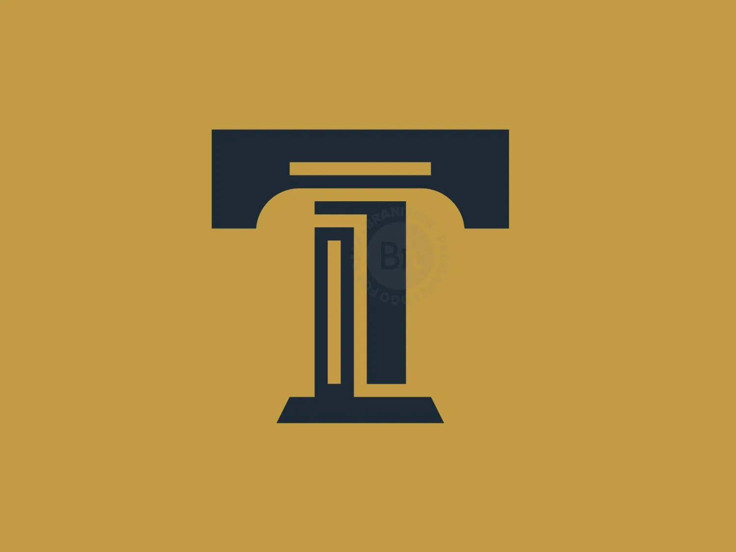Letter T Pillar Logo