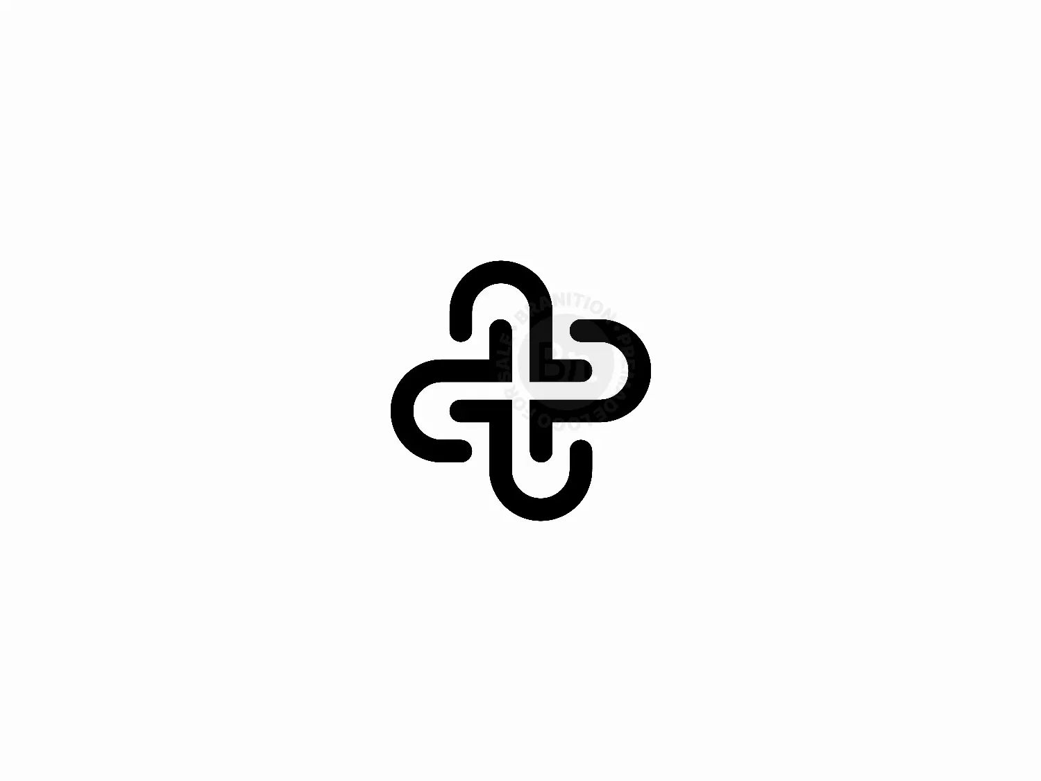 Letter P Medical Monogram Logo