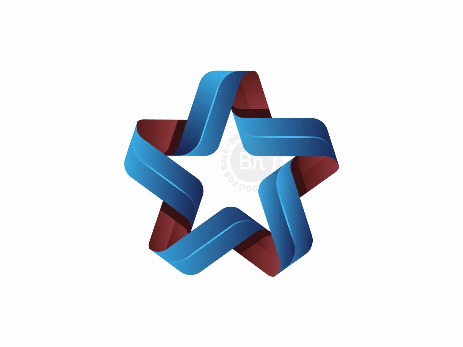 Creative Ribbon Star Logo