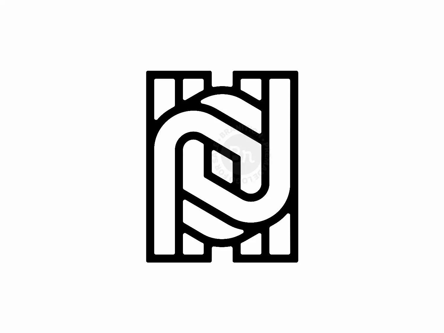 Letter HO Initial OH Geometric Line Monogram Logo