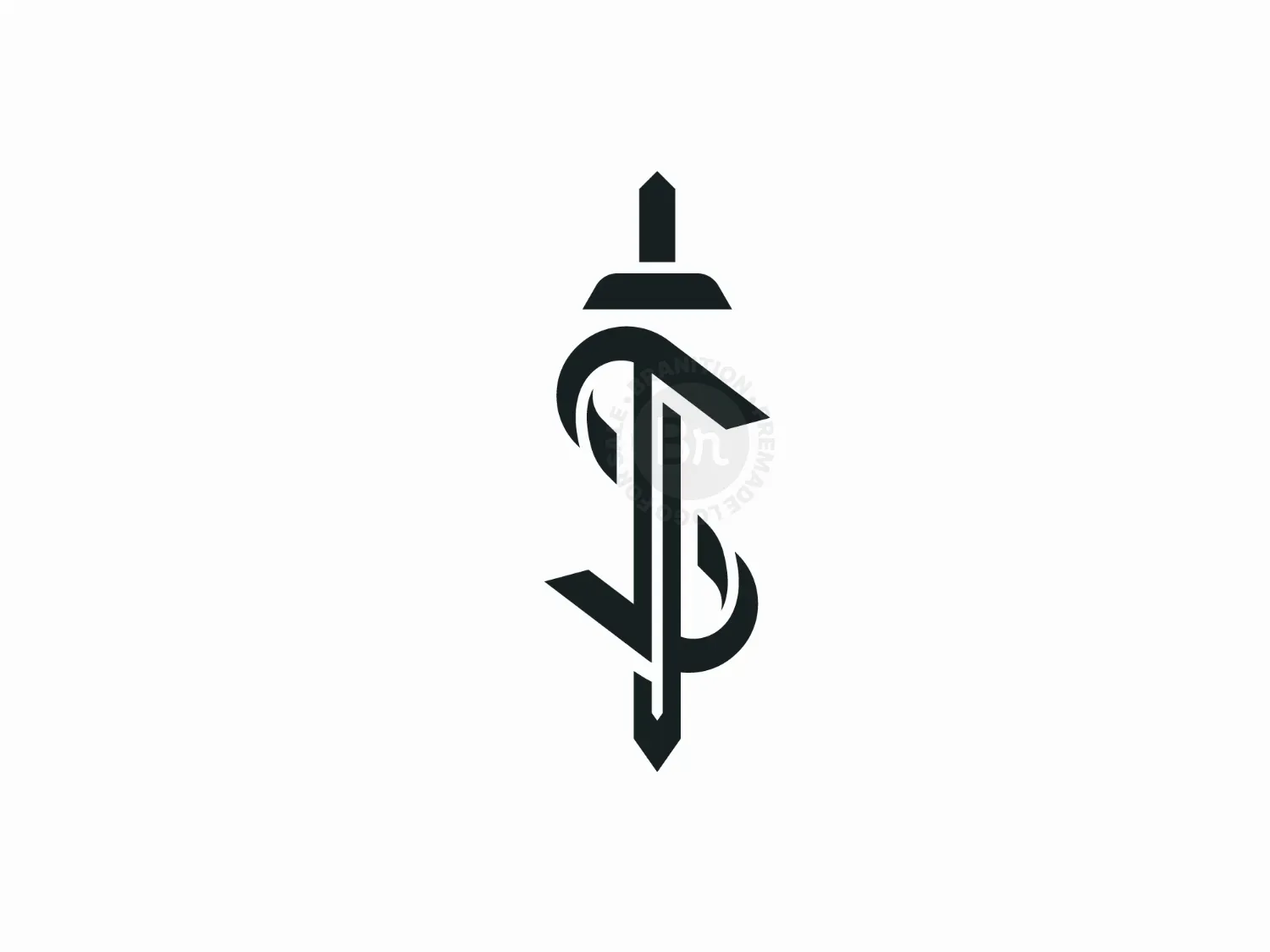 Letter S Sword Logo