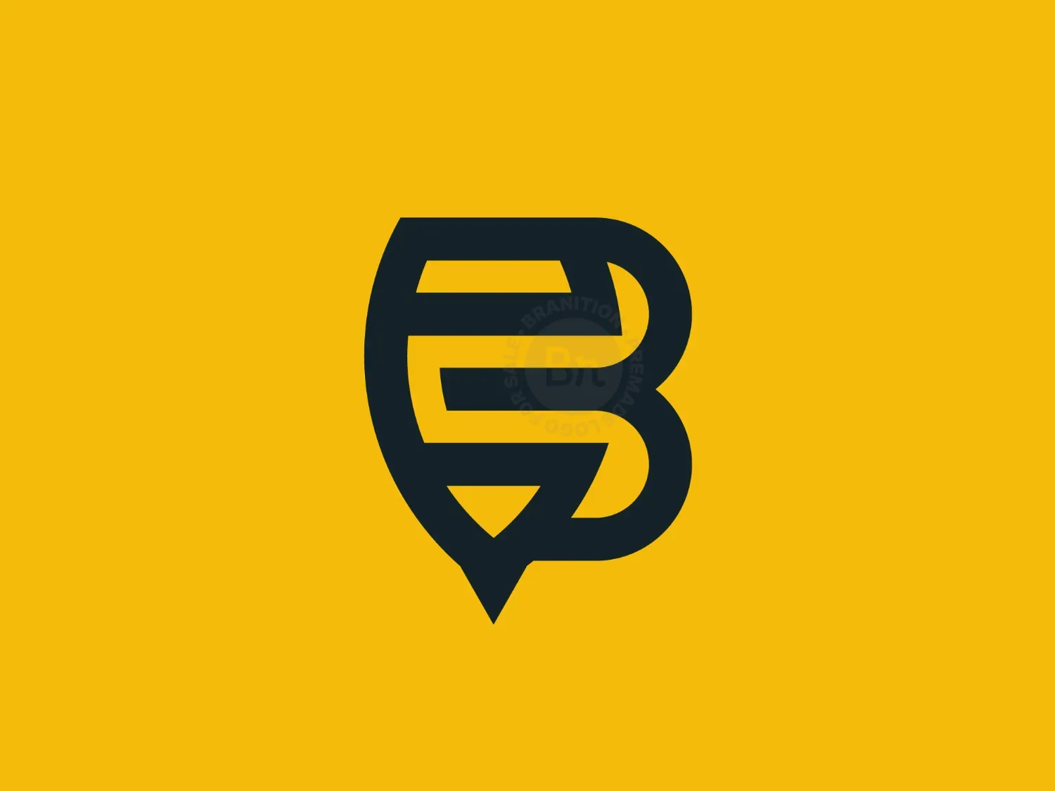 Letter B Bee Logo