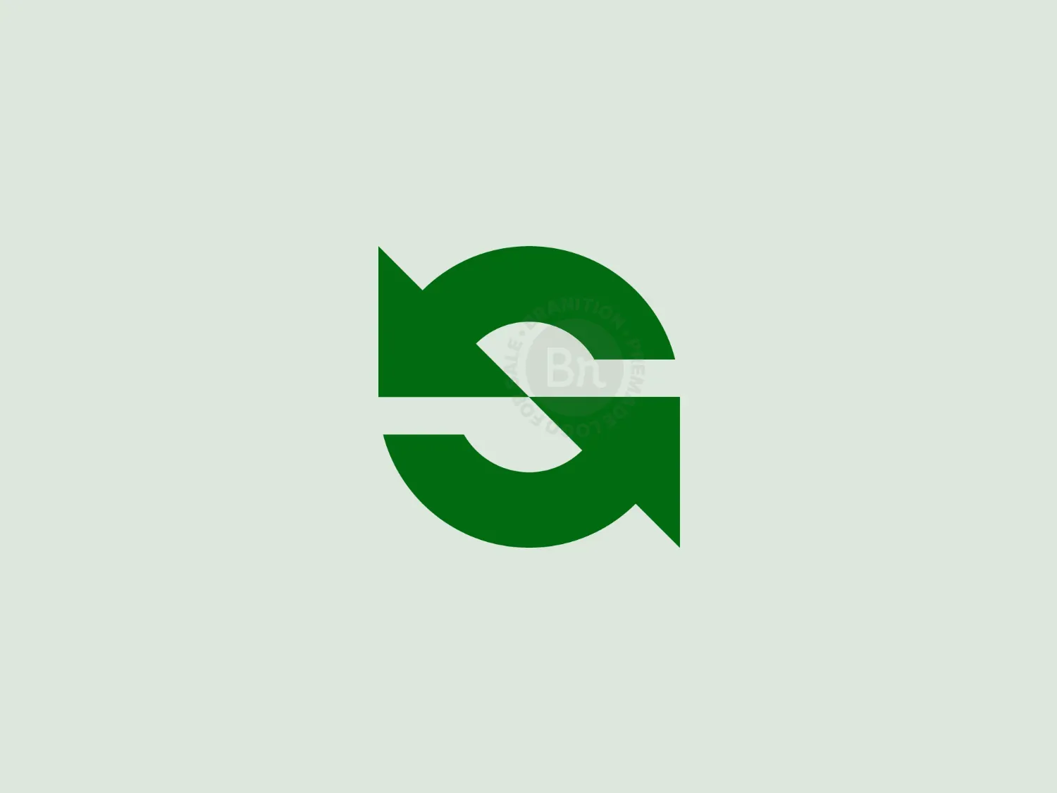 Modern Geometric Letter S Recycle Sustainable Logo
