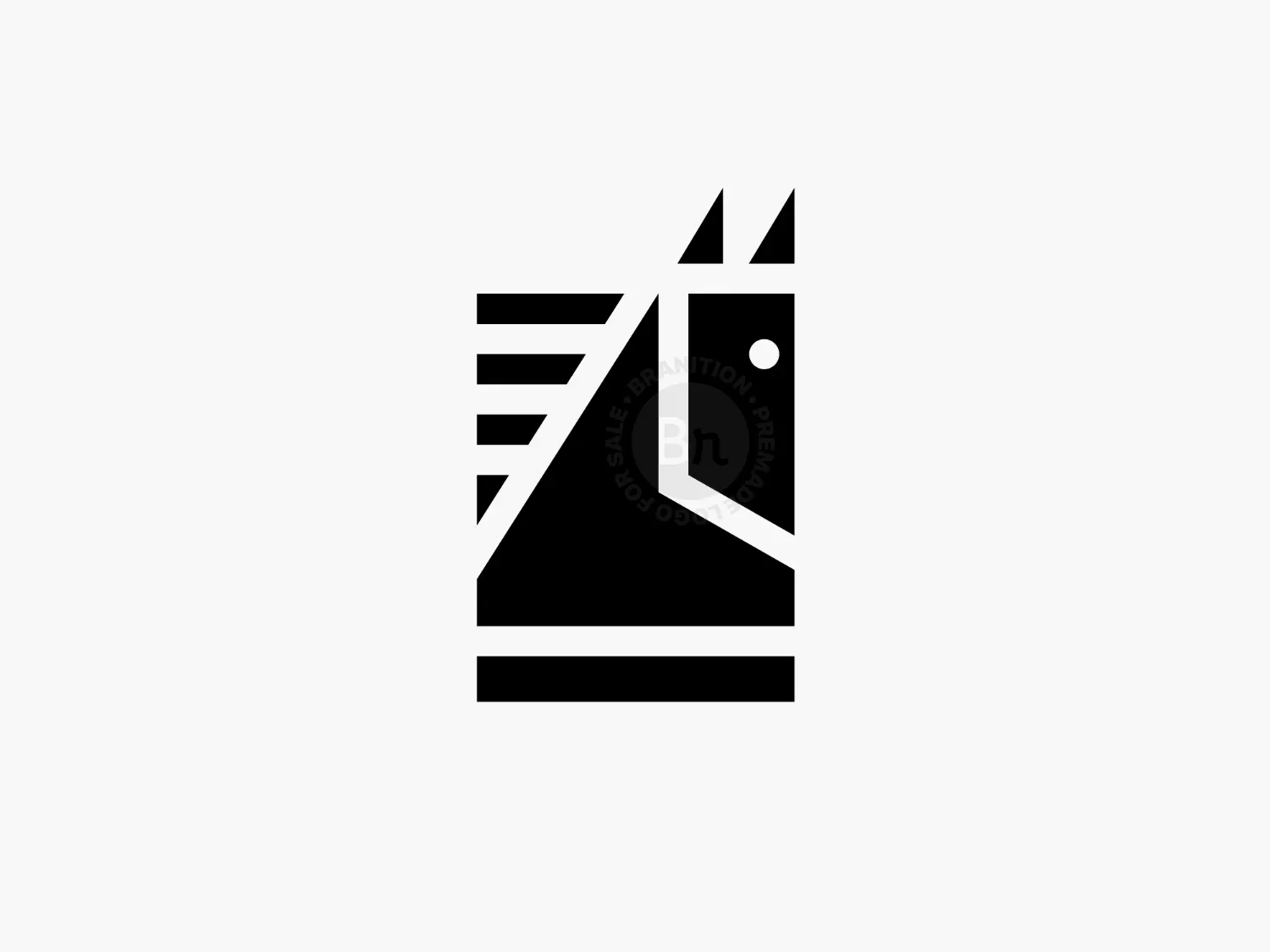 Modern Geometric Knight Chess Strategy Logo