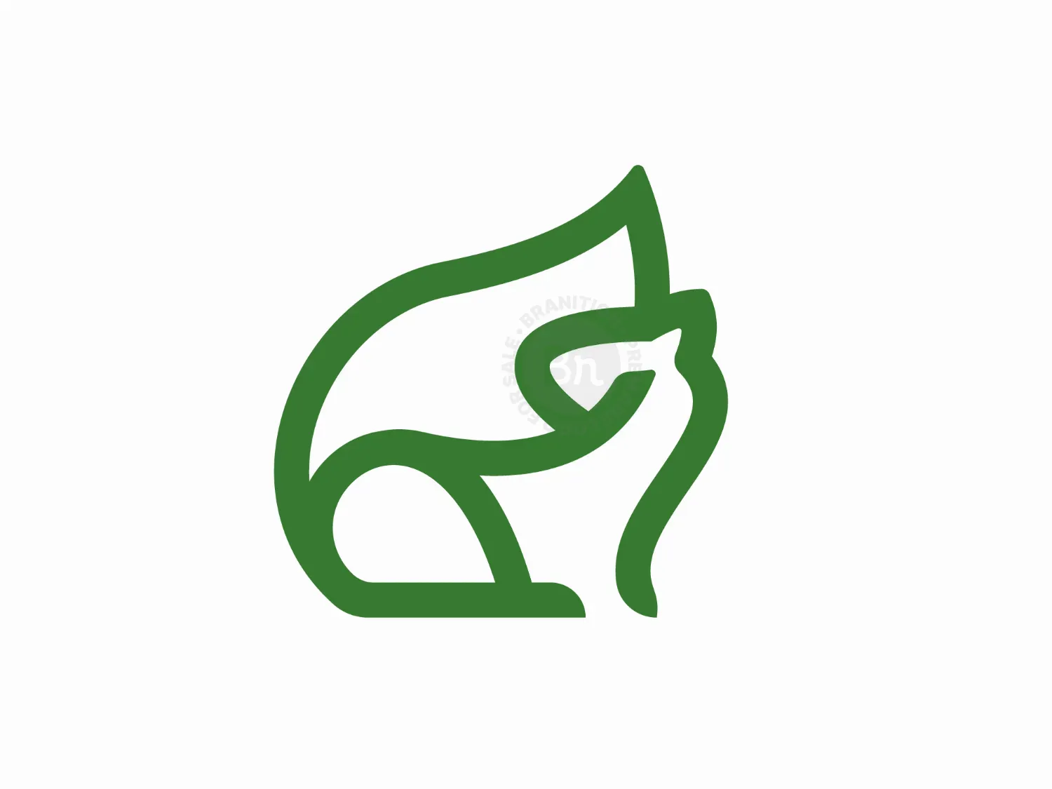 Eco Squirrel Leaf Logo