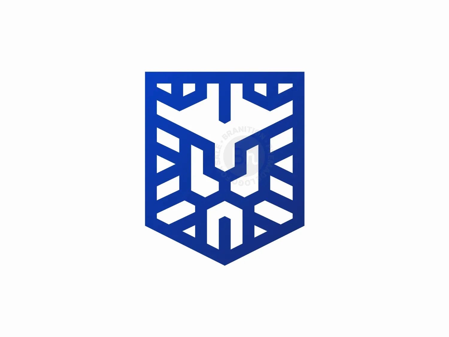 Technology Lion Shield Geometrical Logo