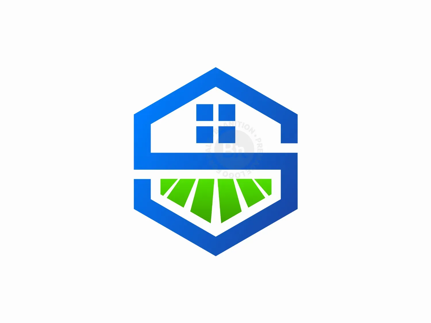 Home And Lawn Estate House And Property S Hexagon Logo
