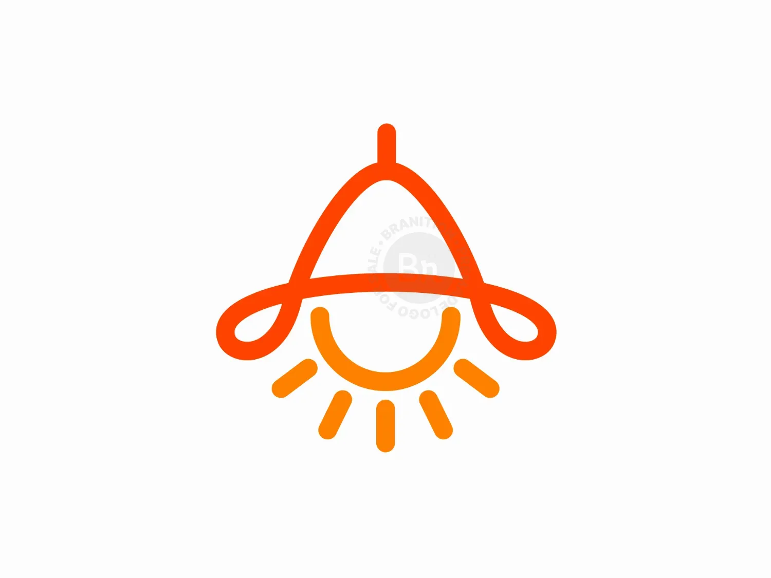 A Lamp Modern Line Logo