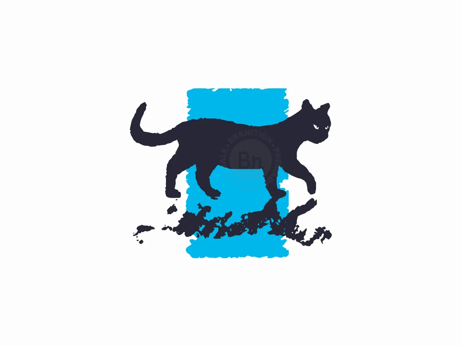 Simple Silhouette Of Walking Cat