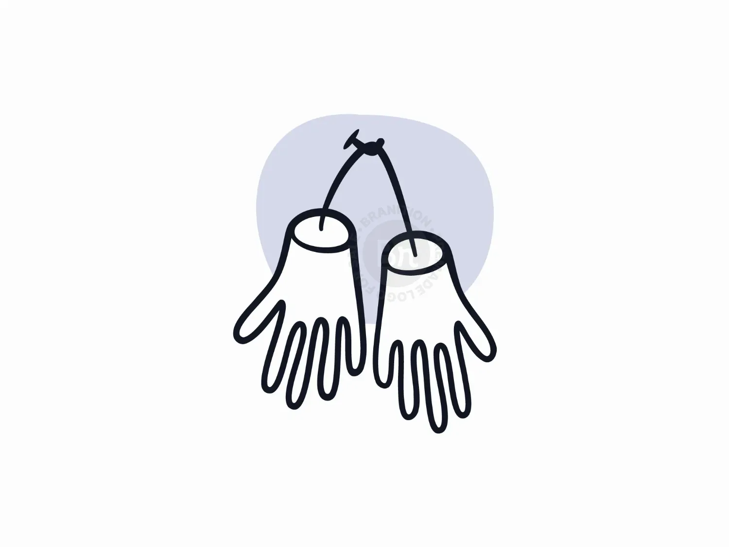 Two Hands Waiting For Action Logo