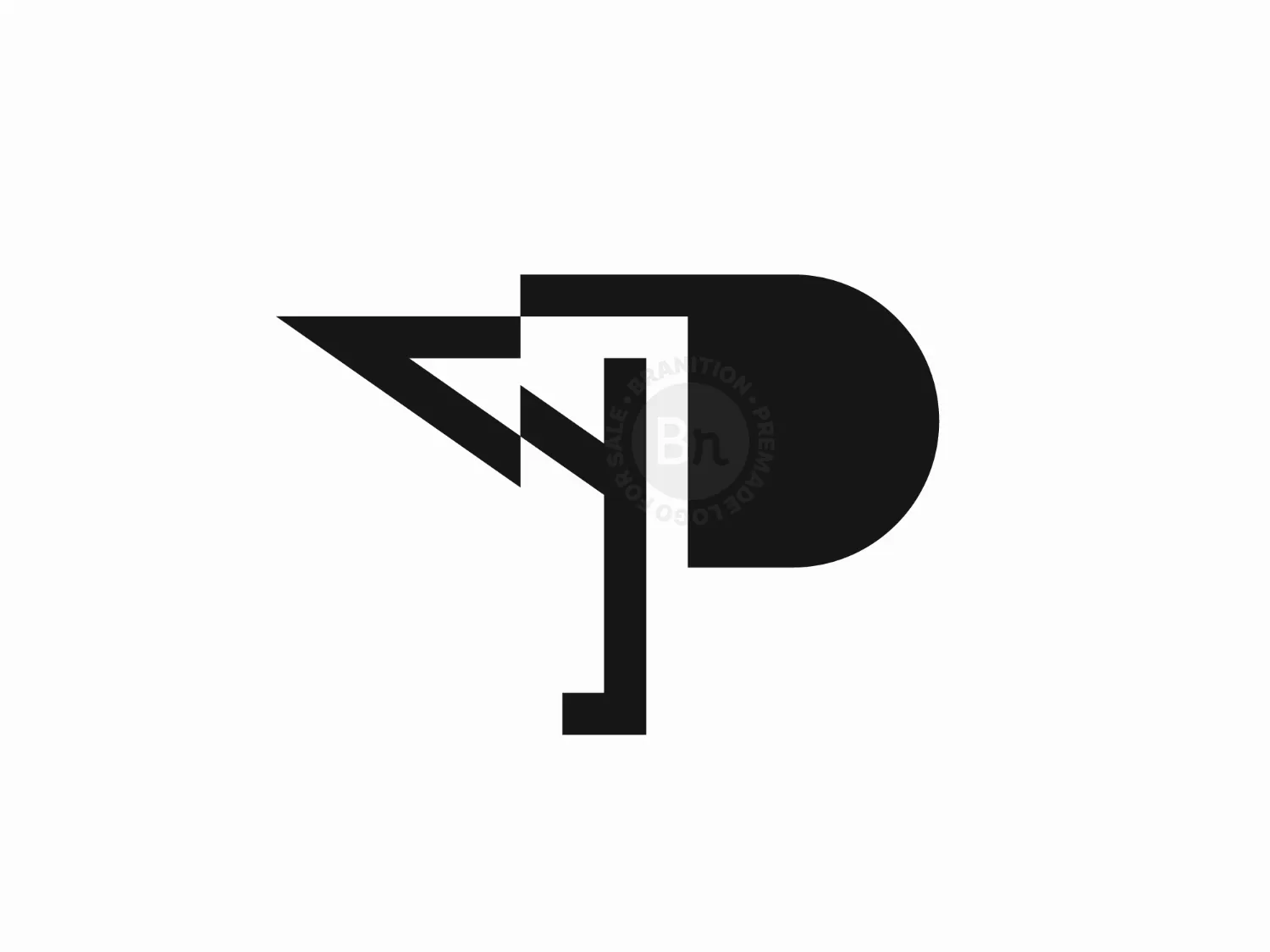 Letter P Flag Logo