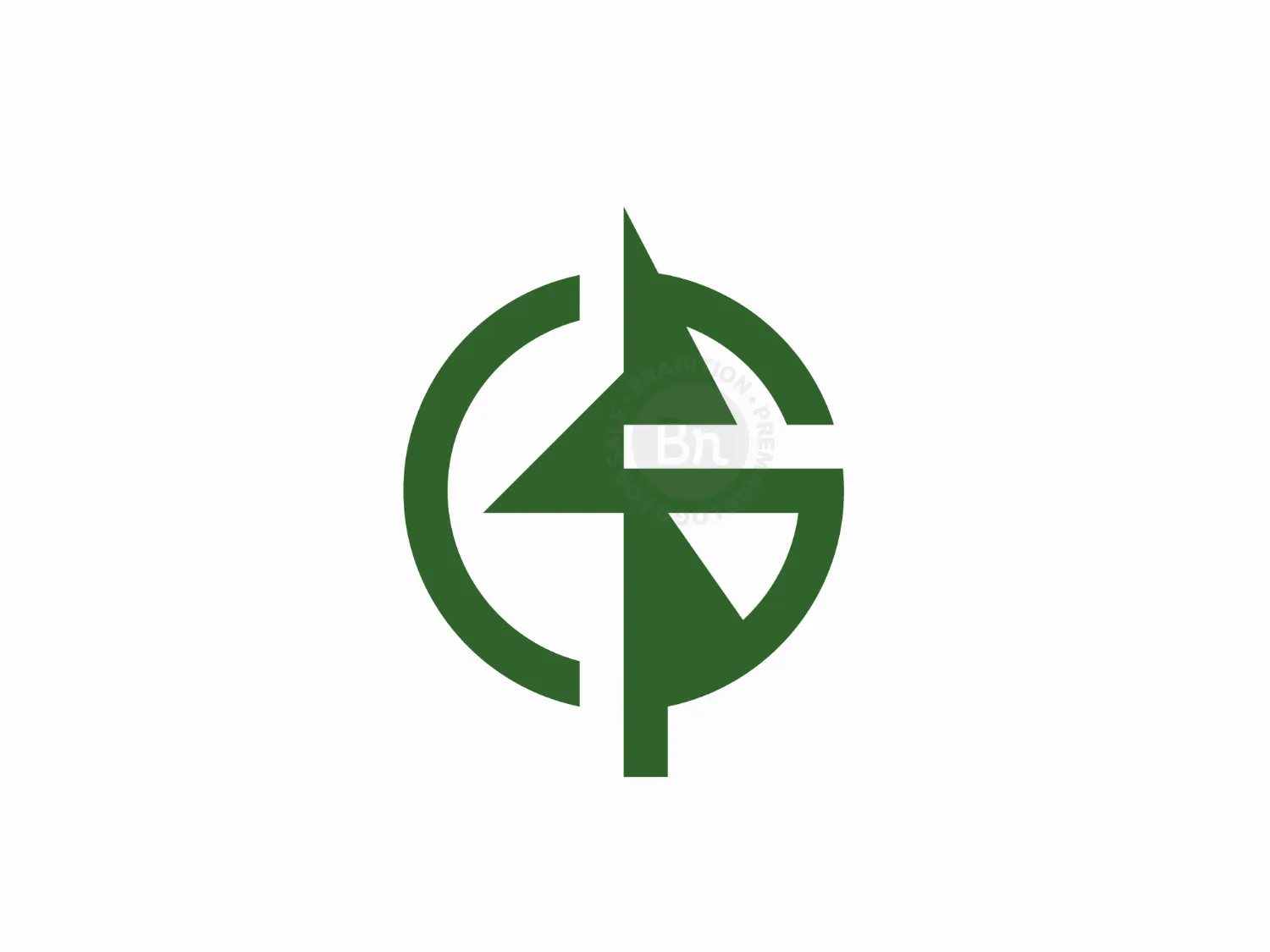 Letter G Pine Tree Logo