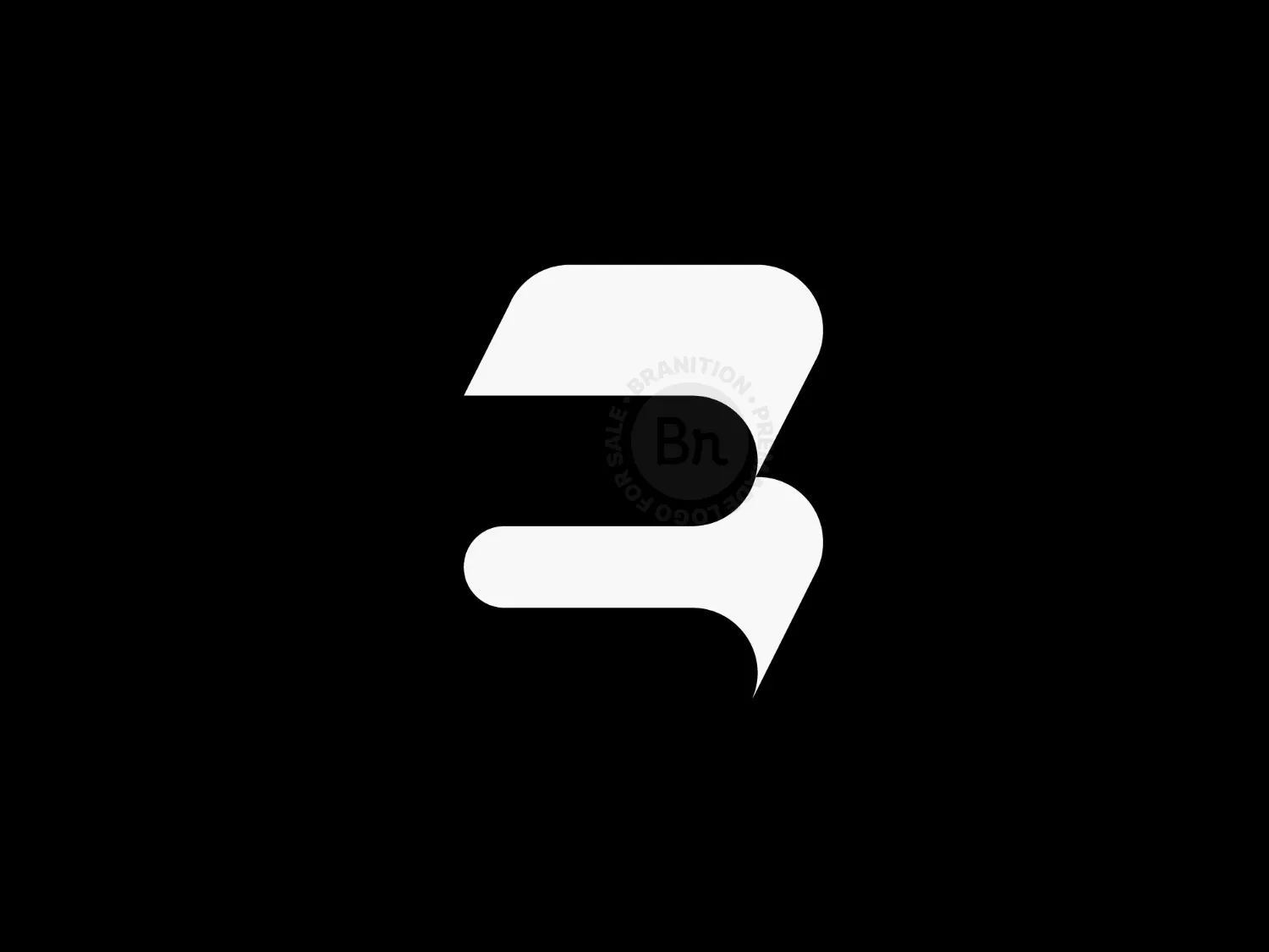 Modern Negative Space Letter B C BC Monogram Logo