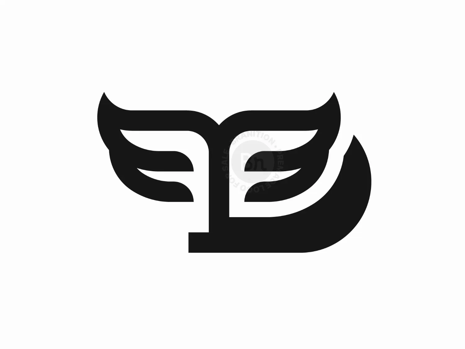 Letter D Wings Logo