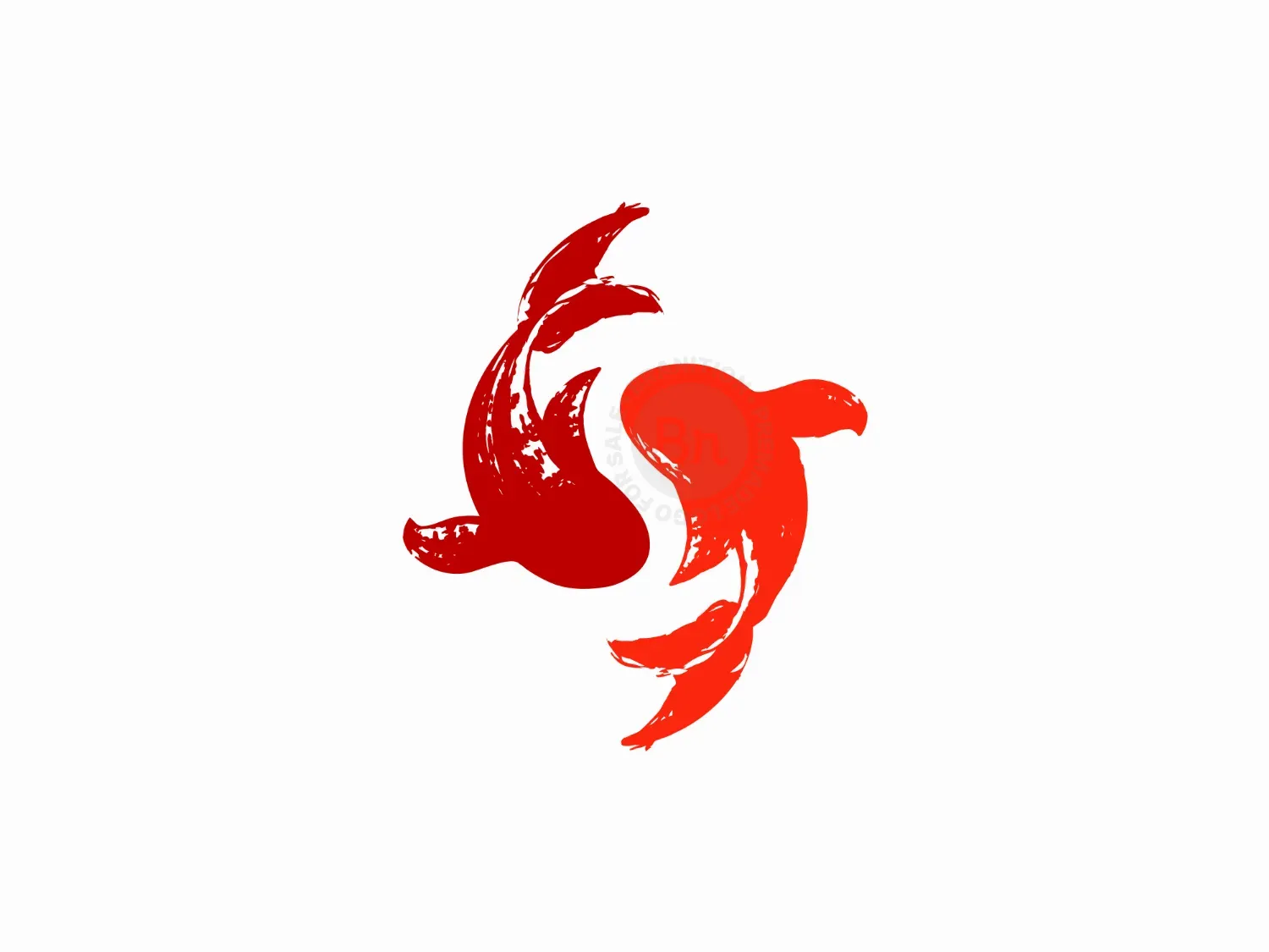 Brushstroke Koi Fish S Logo