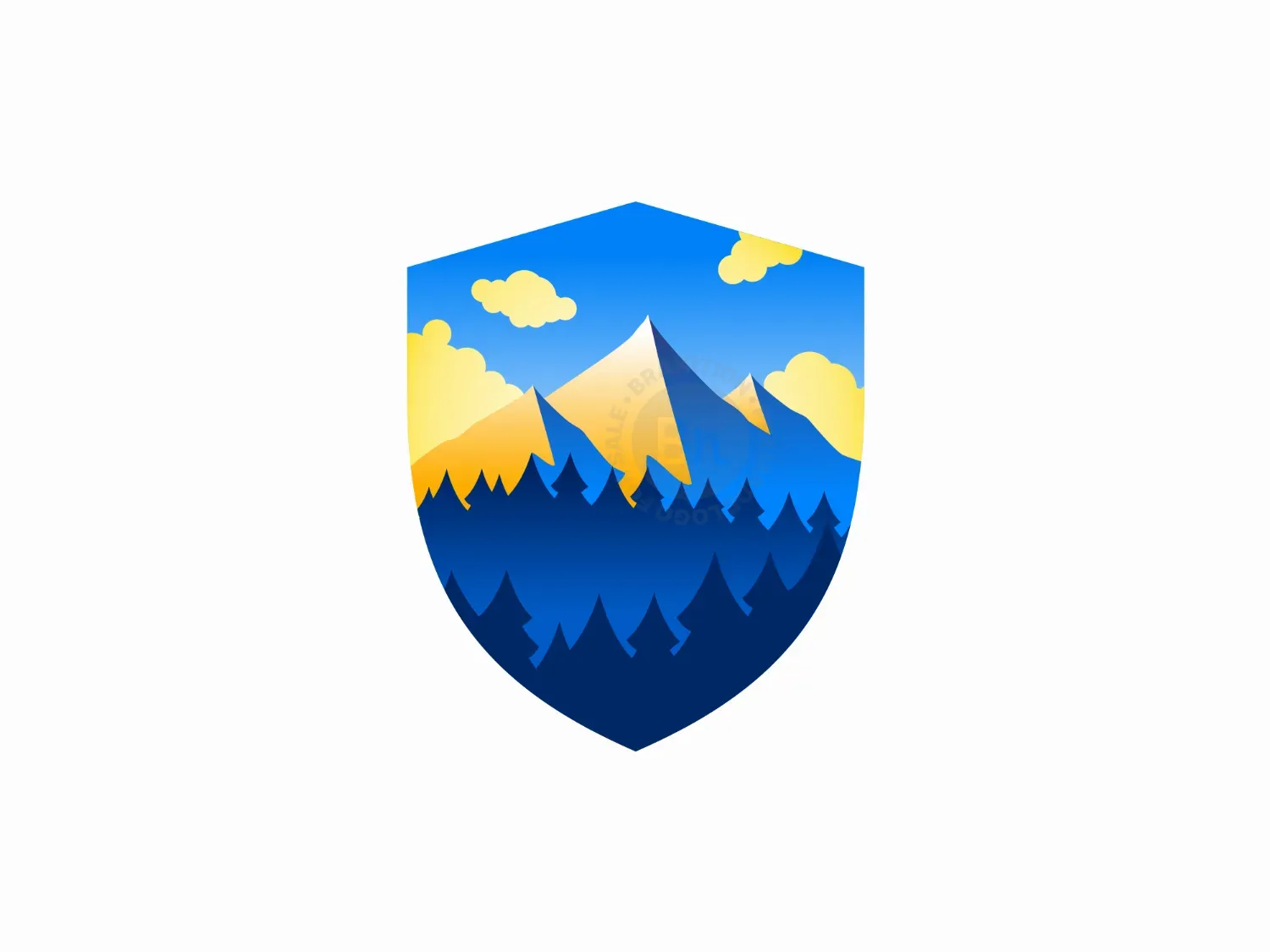 Natures Crest Mountain Shield Outdoors Logo