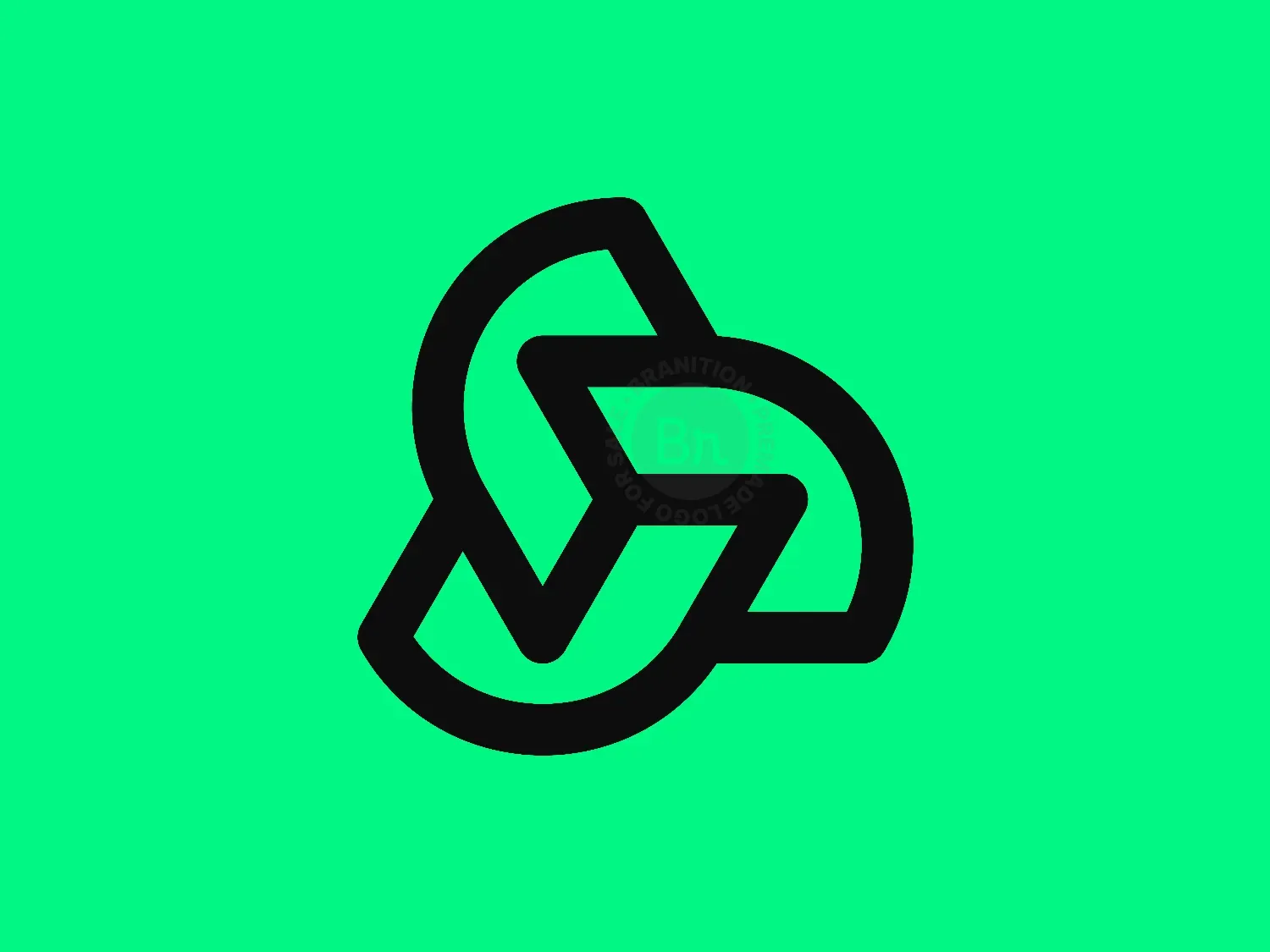 Abstract Interlocking Geometric Logo