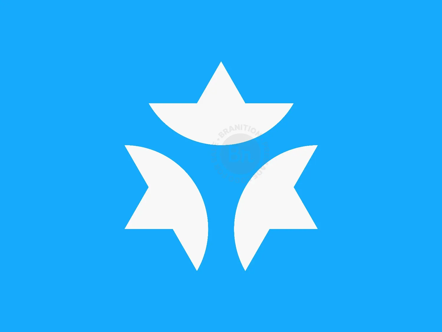 Minimalist Trinity Star Logo Mark