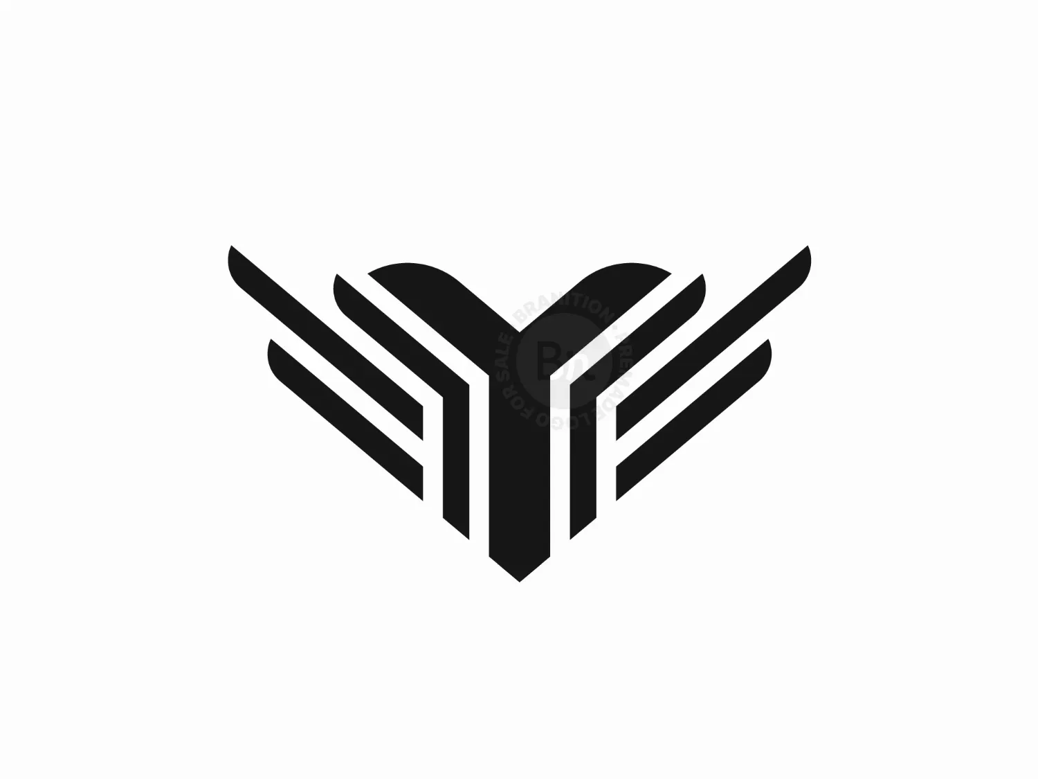 Letter Y Wings Feather Logo