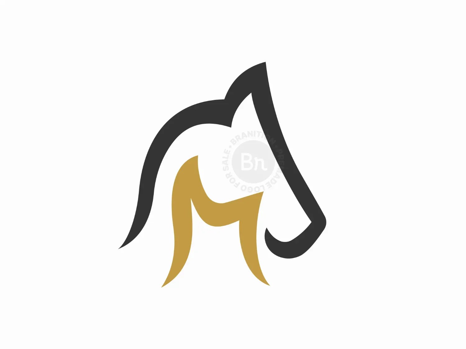 Letter M Horse Logo