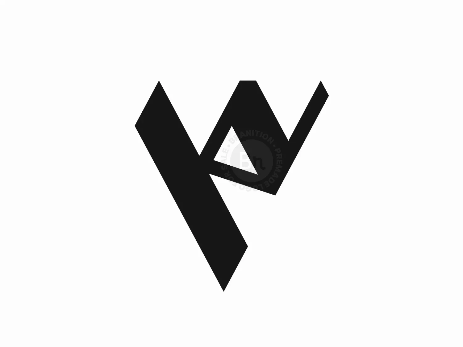 Letter KV Or KW Logo