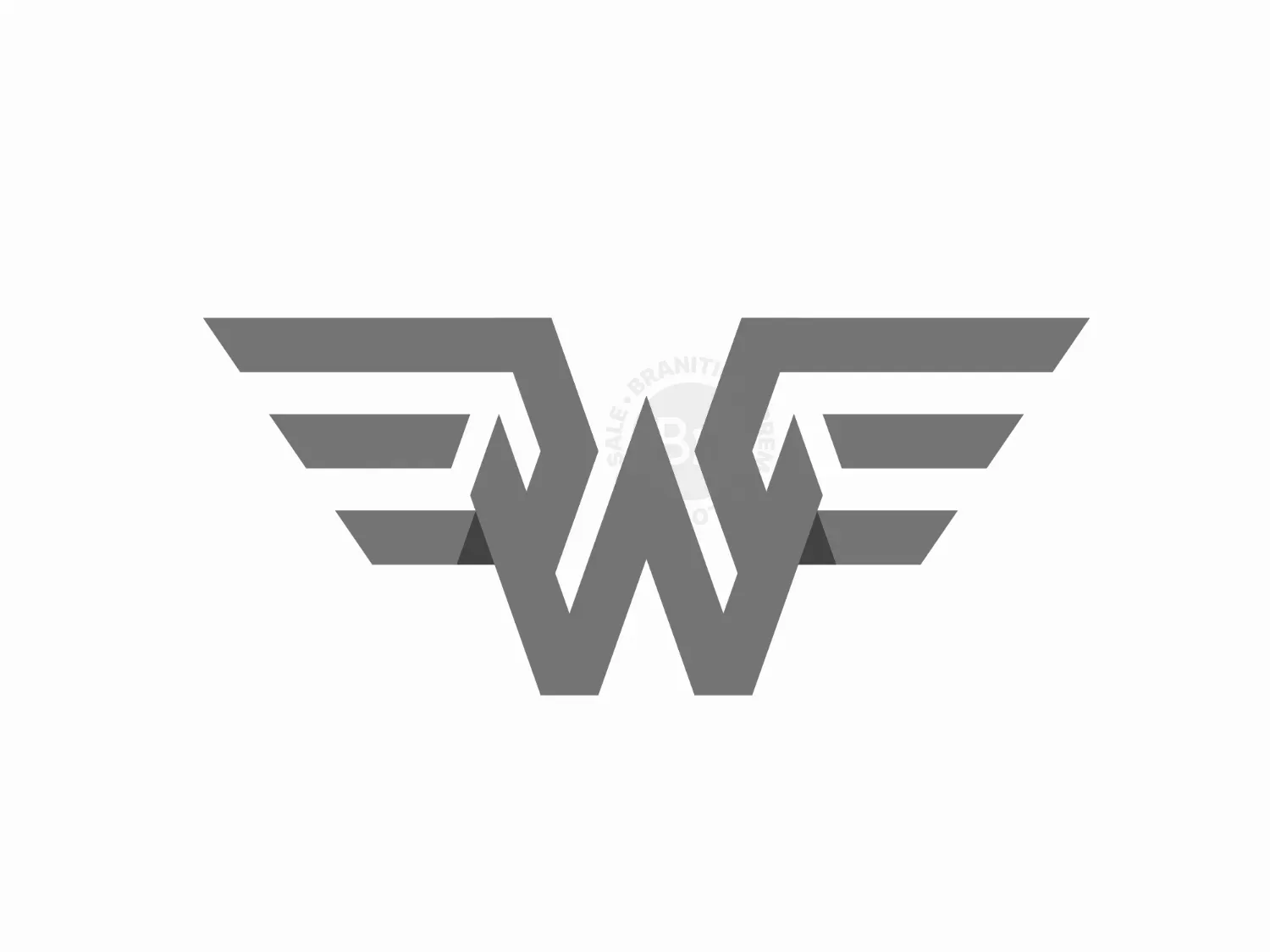 Letter W Wings Logo
