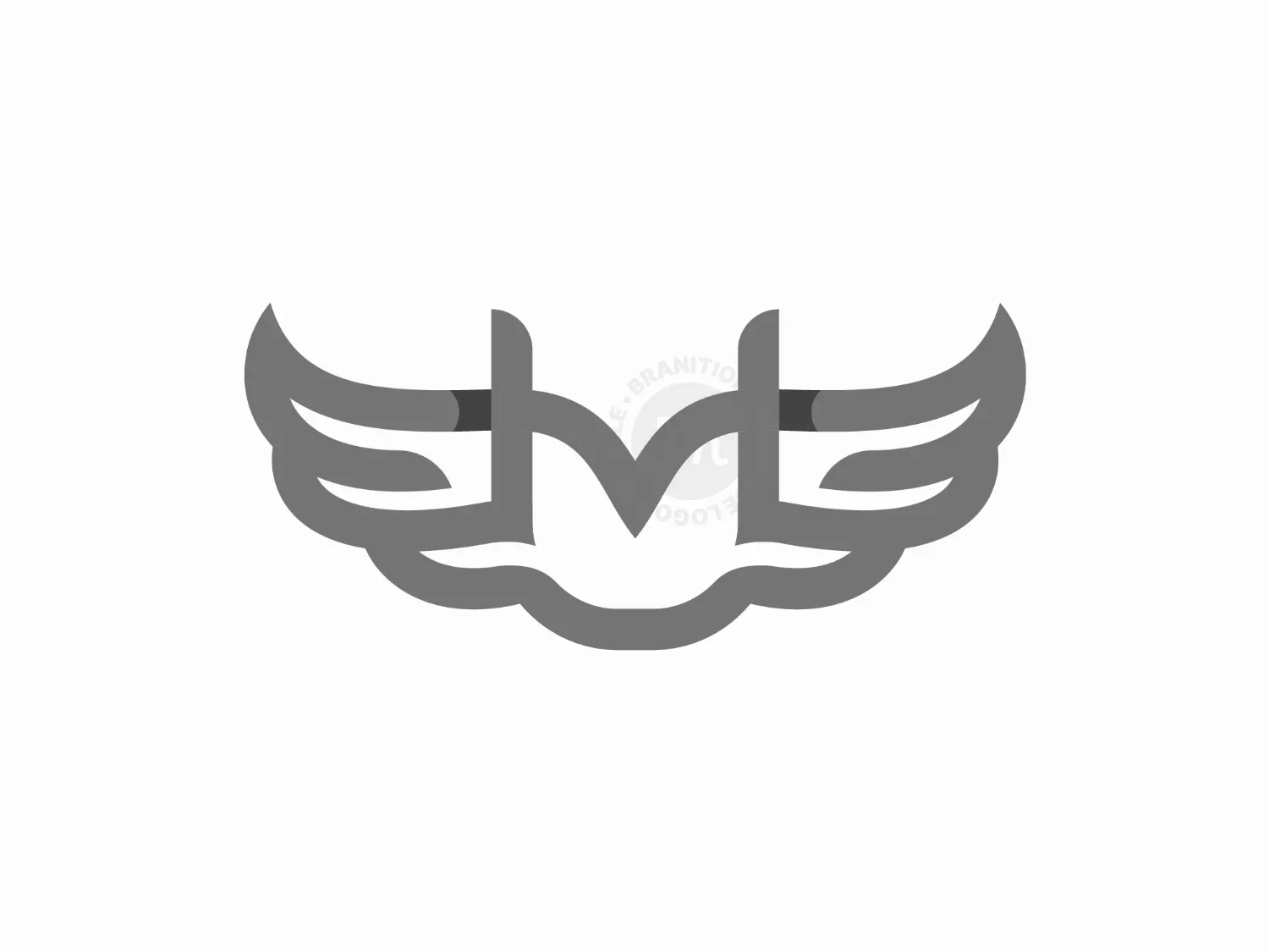 Letter U Wings Angel Logo
