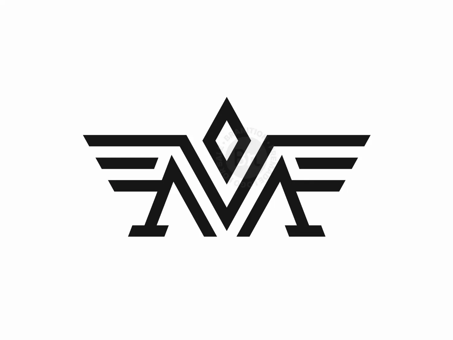 Letter M Wings Logo