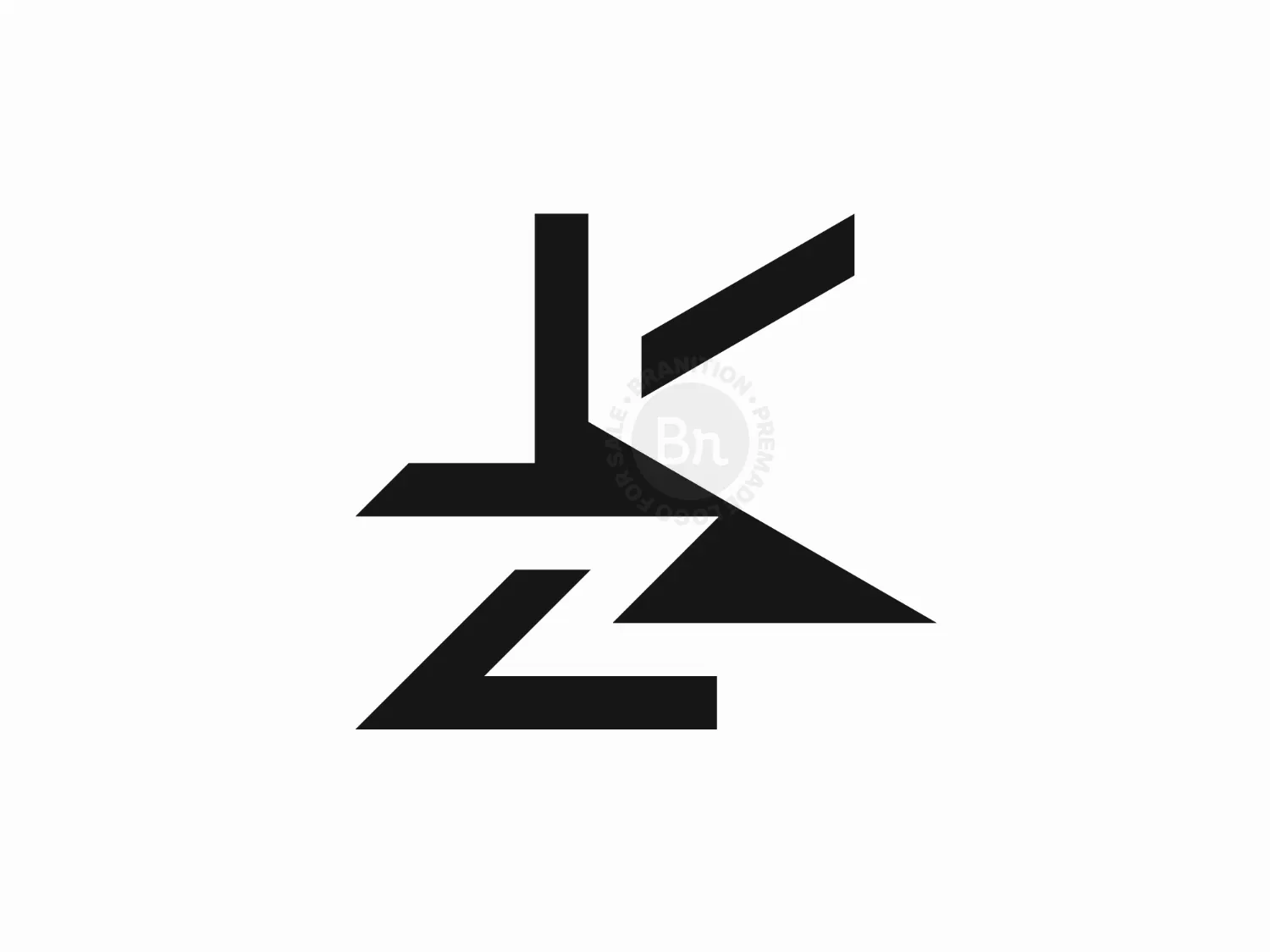 Letter KZ Or ZK Logo