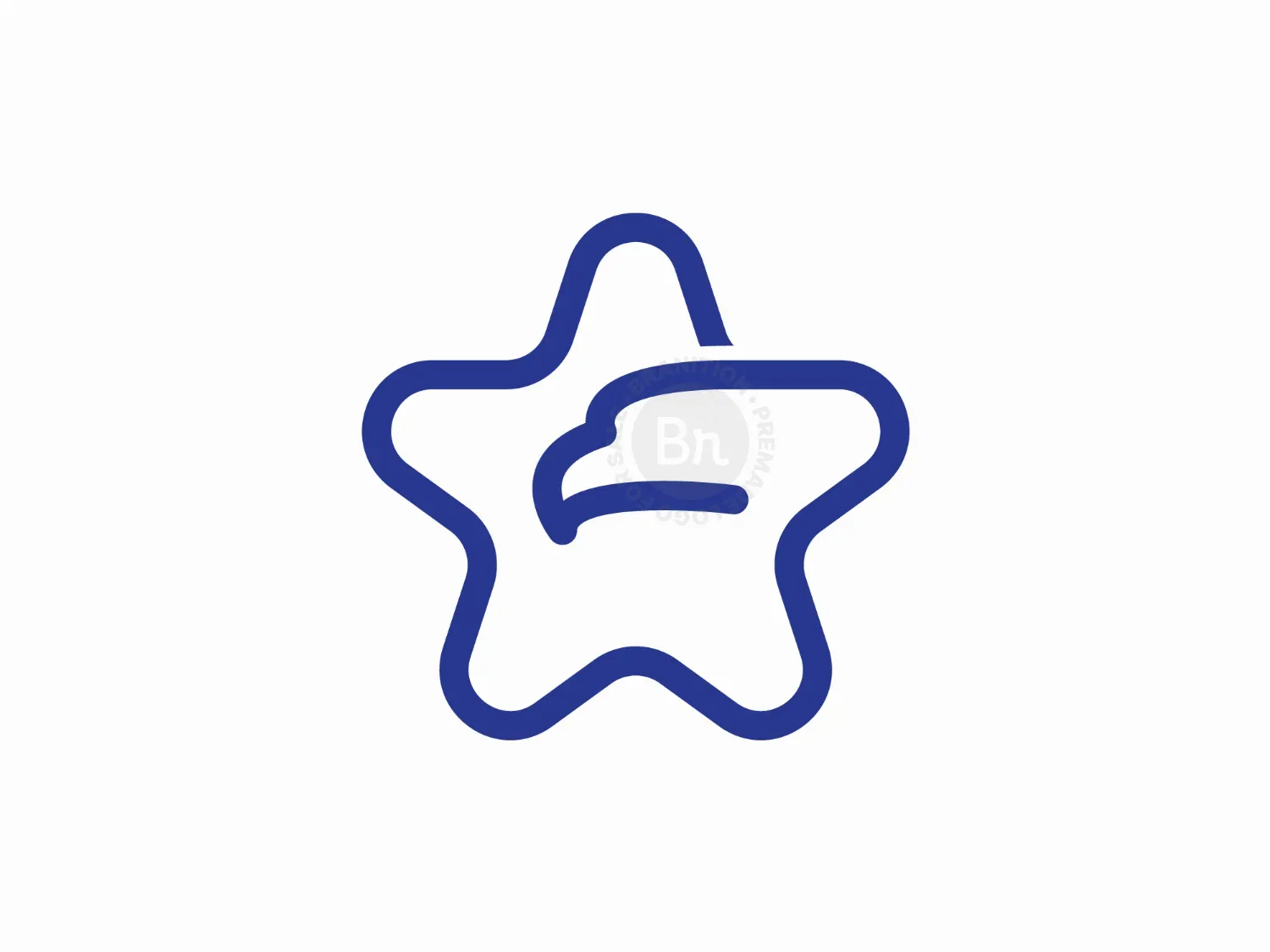 Monoline Simple Star Eagle Logo