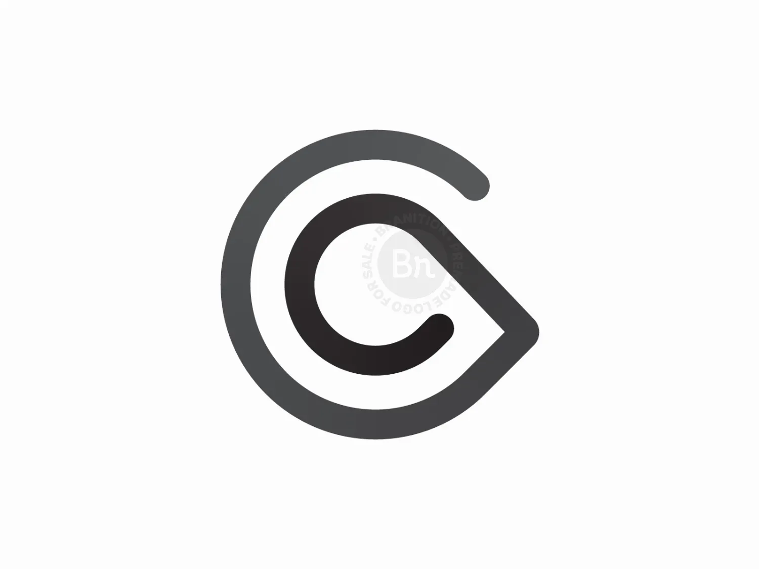 Minimal C Monogram Logo // For Sale