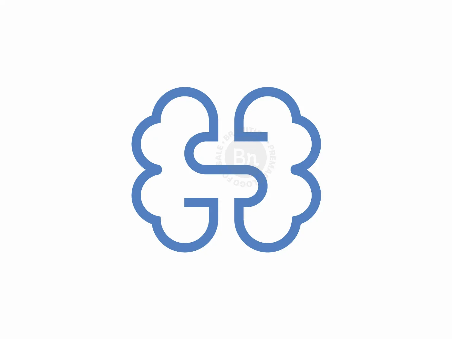 Modern Letter S Brain Logo