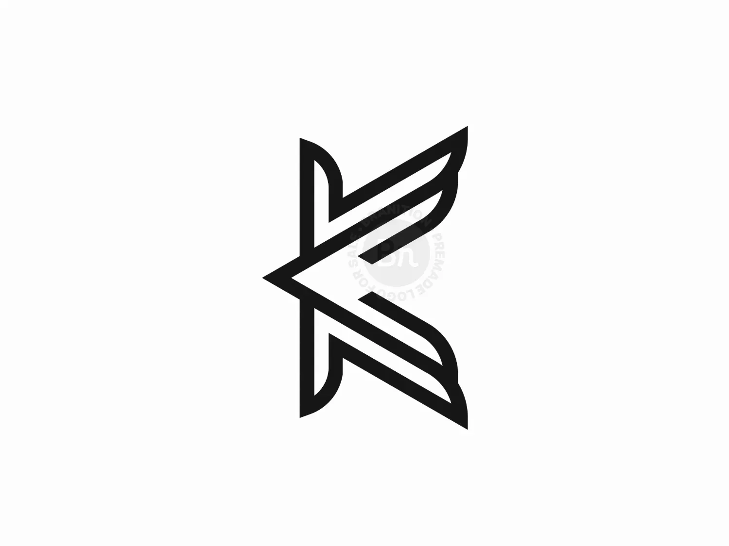 Letter K Wings Logo