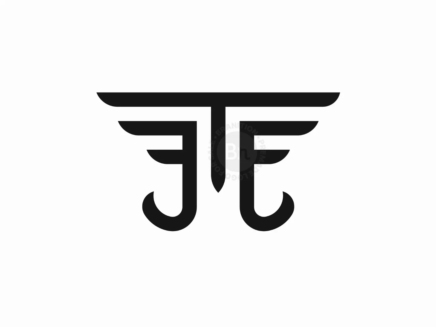 Letter J Wings Logo