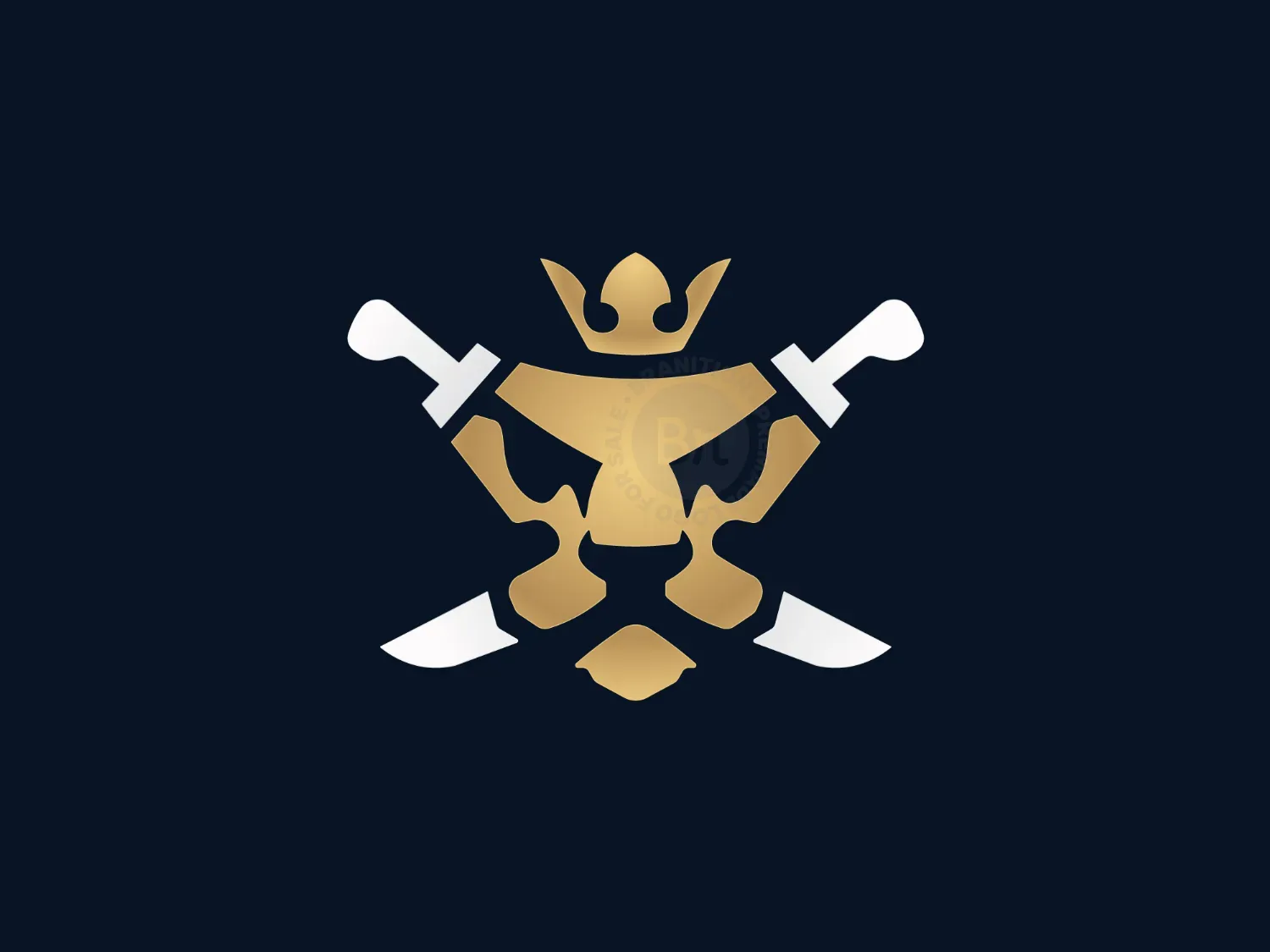 Handdrawn Lion Sword Logo