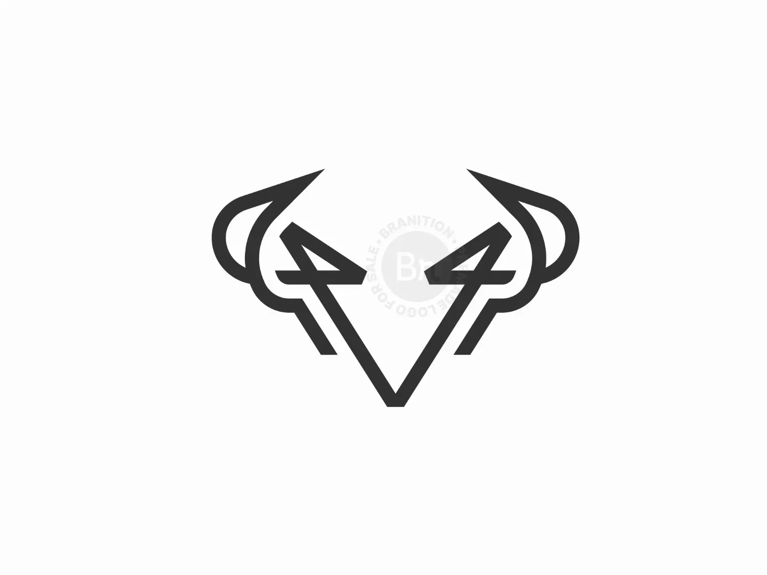 Letter V Bull Logo
