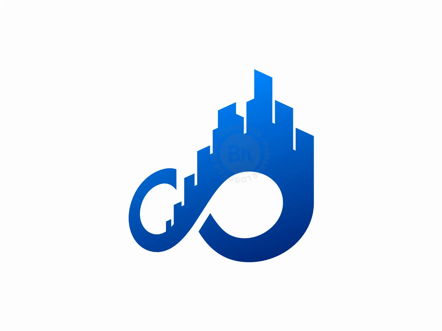 Infinite City Blue Modern Logo