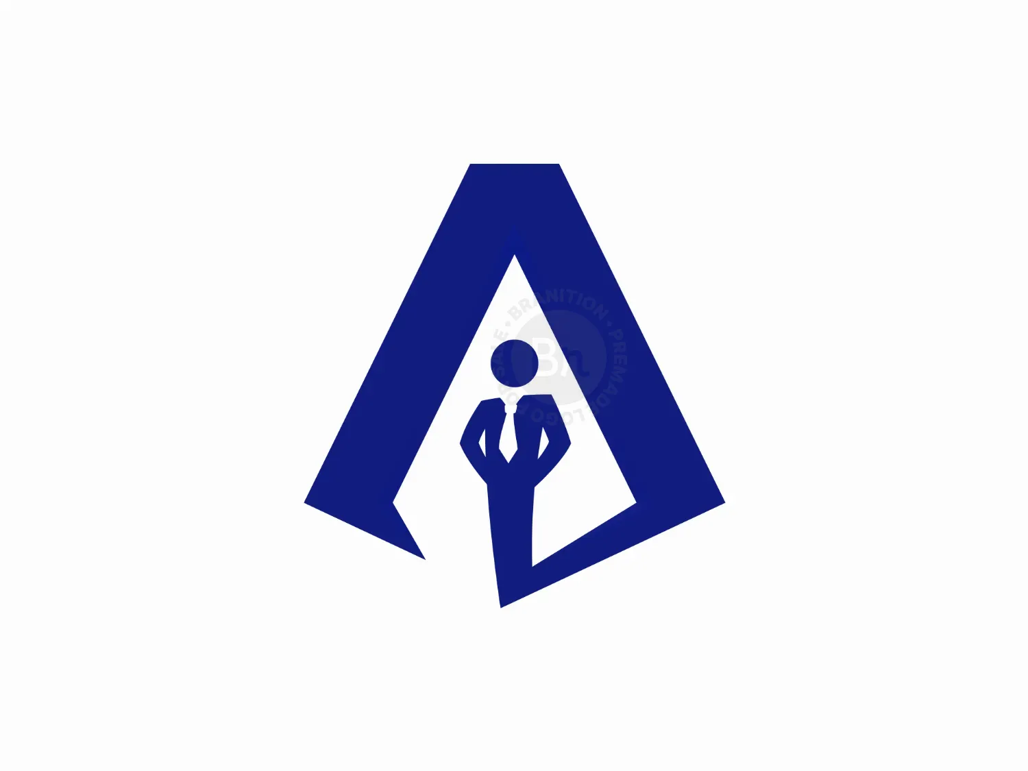 Blue Alpha Business A Logo