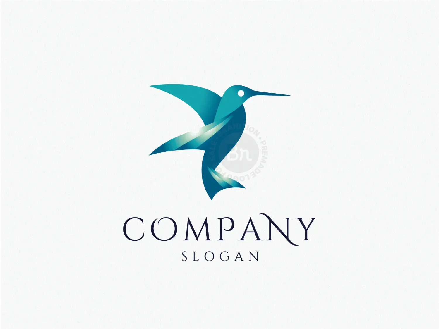 Blue Bird Flying Colibri Logo