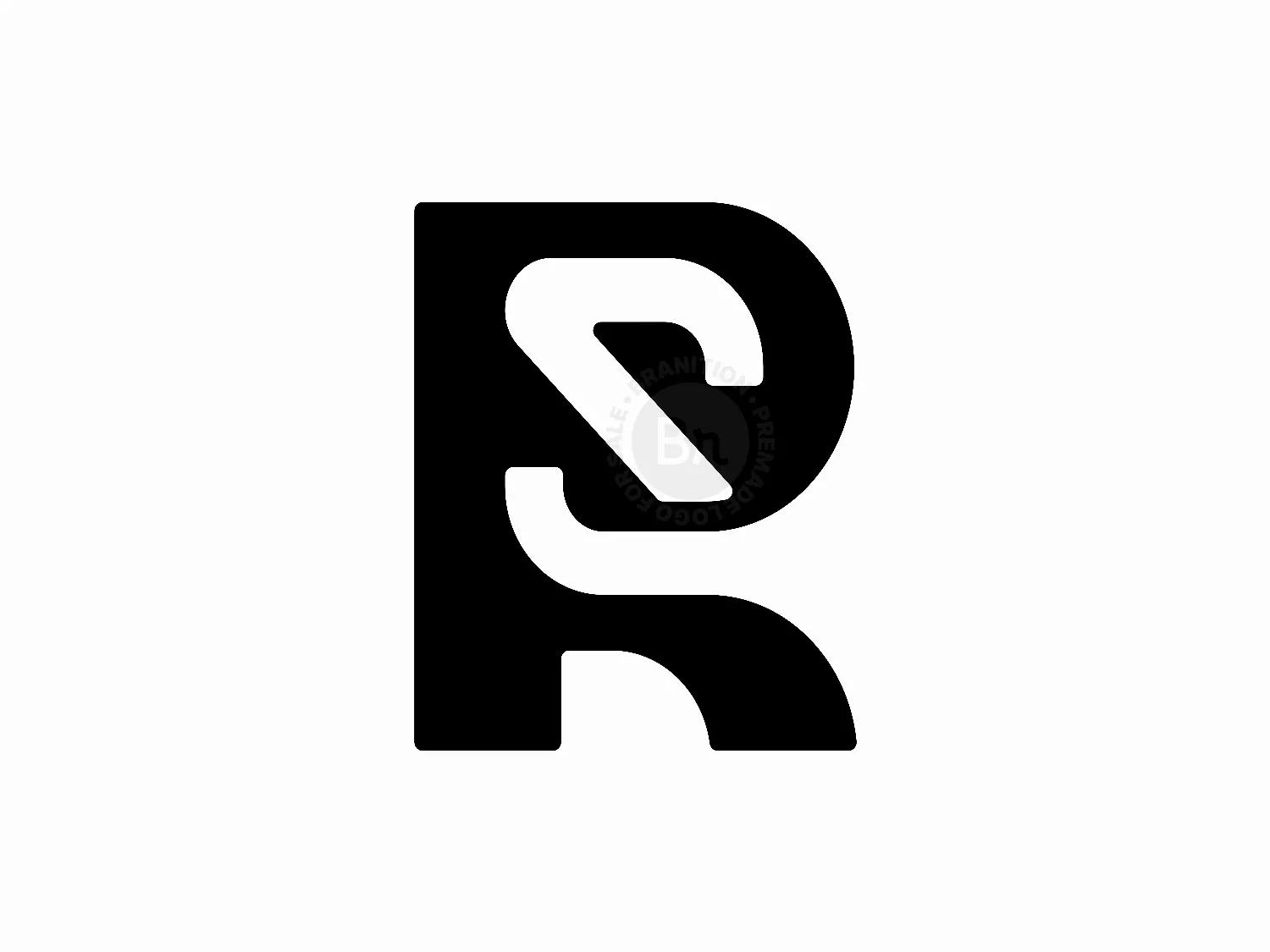 Letter RS Initial SR Modern Line Wordmark Logo.